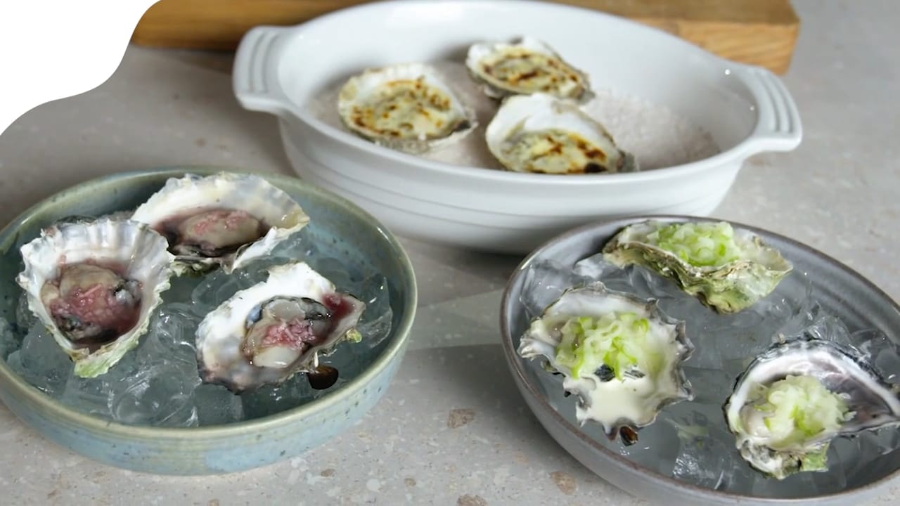 Ostron på tre olika vis