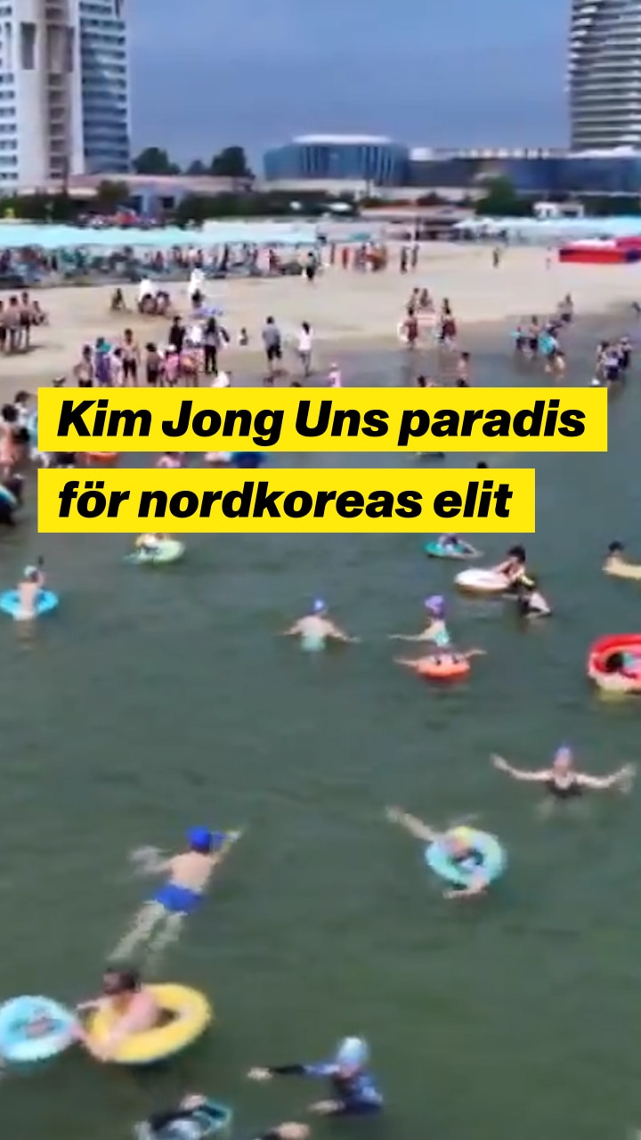 Eliten badar i lyx vid Kim Jong-Uns nya semesterparadis