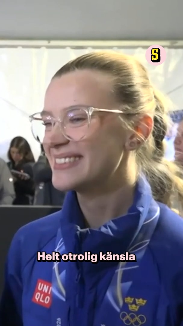 Hälsningen till Sverige efter OS-guldet