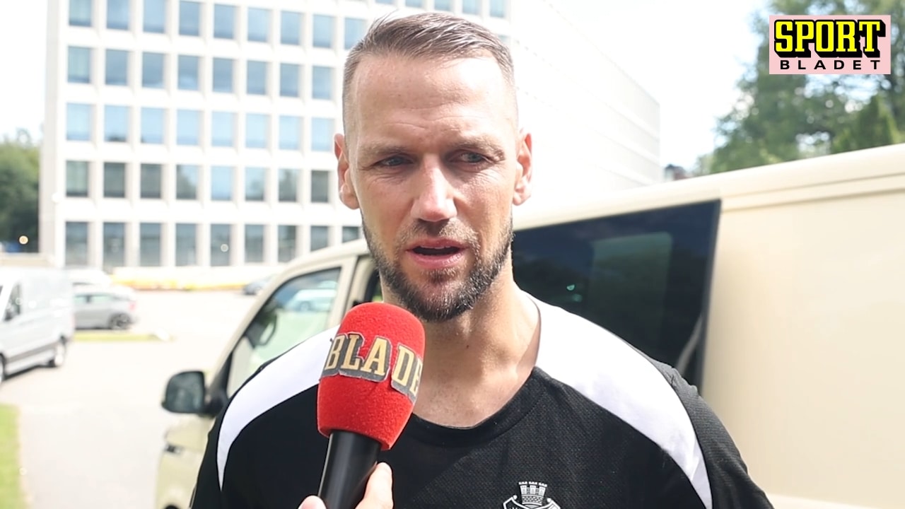 Alexander Milosevic efter första träningen med nygamle interimtränaren