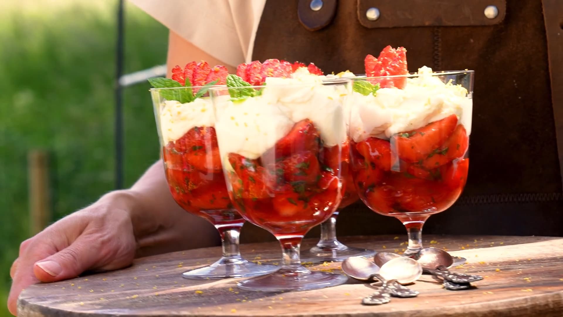 Citronmarinerade jordgubbar