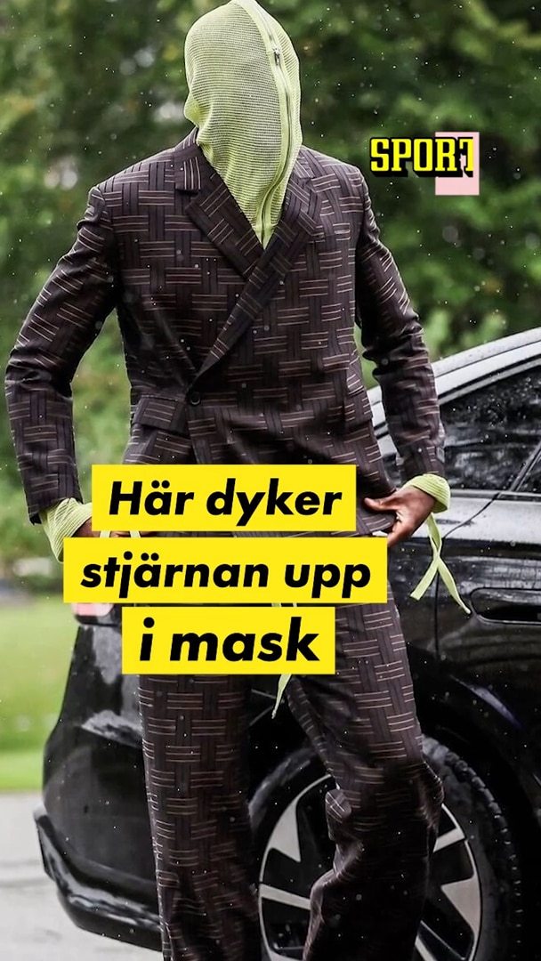 Franska stjärnan dyker upp i mask