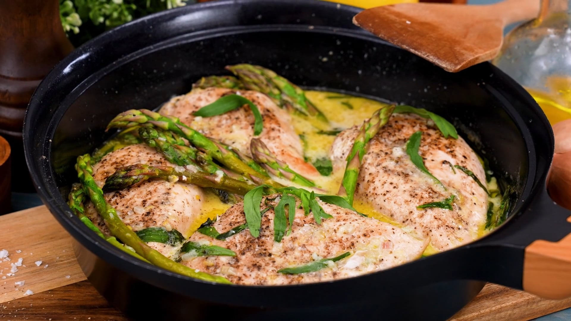 Kyckling med dragon och citronsås