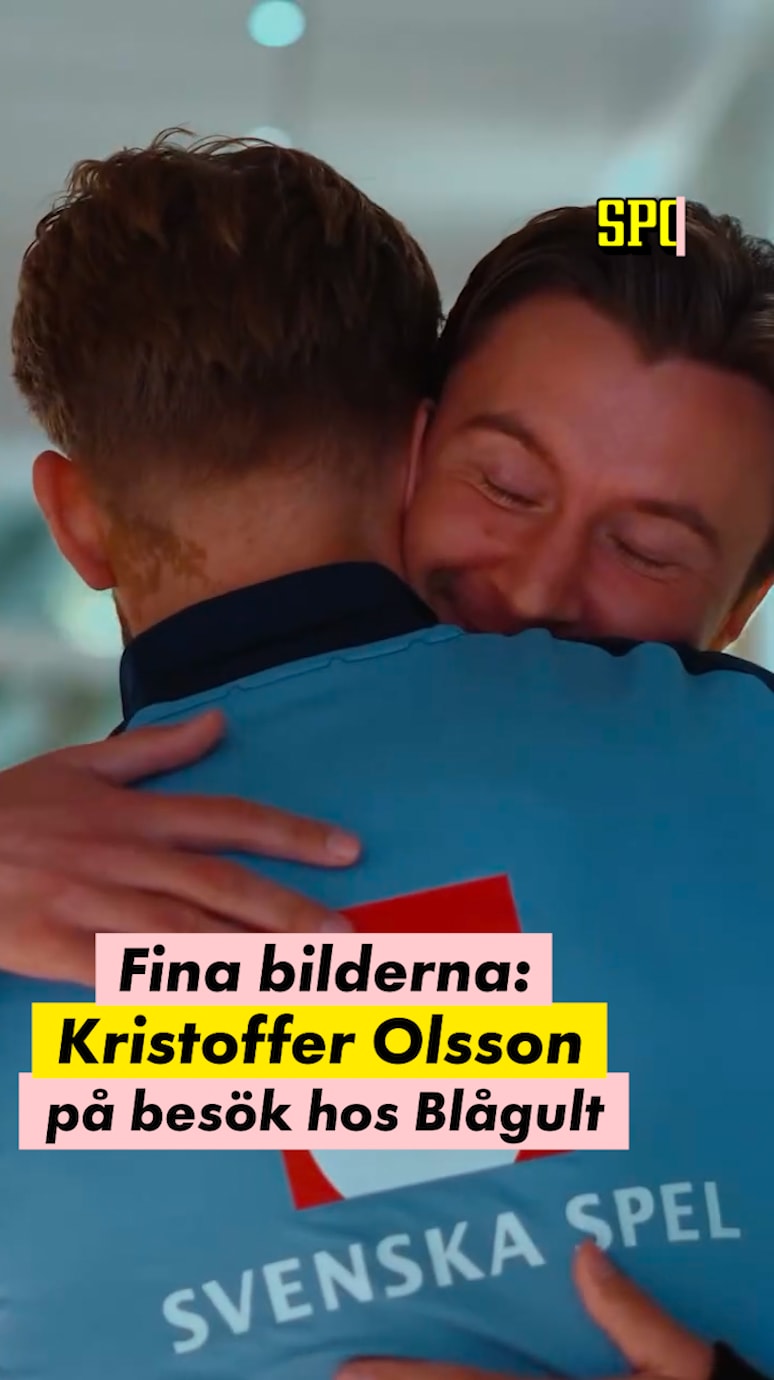 Kristoffer Olsson på besök hos landslaget