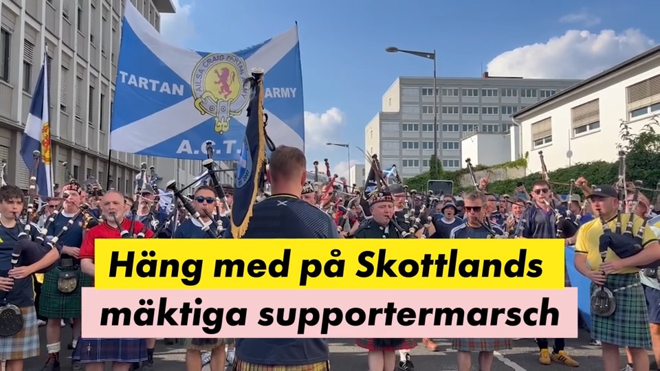 Här tar skotska fansen över Köln – 15.000 kiltar