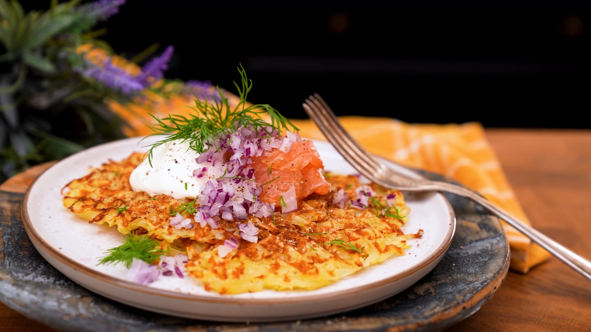 Råraka i våffeljärn