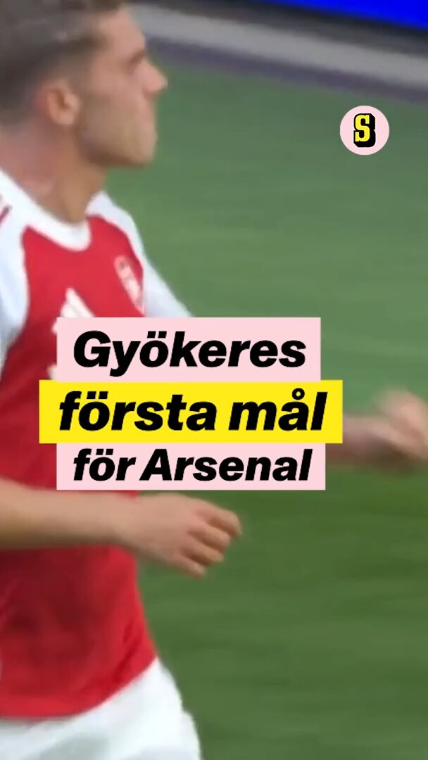 Här gör Gyökeres sitt första mål i Arsenal-tröjan