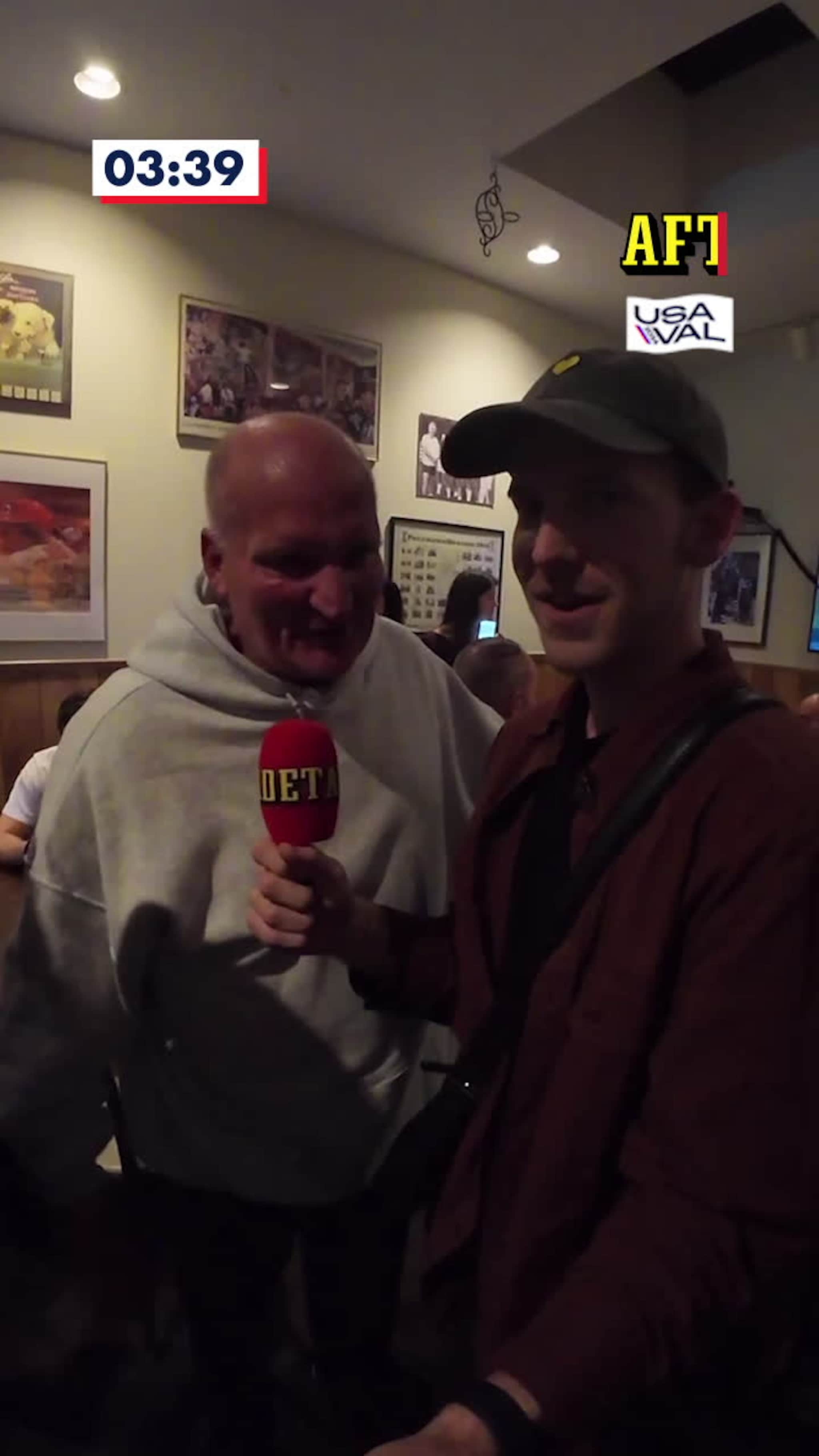 Träffar arg och full republikan