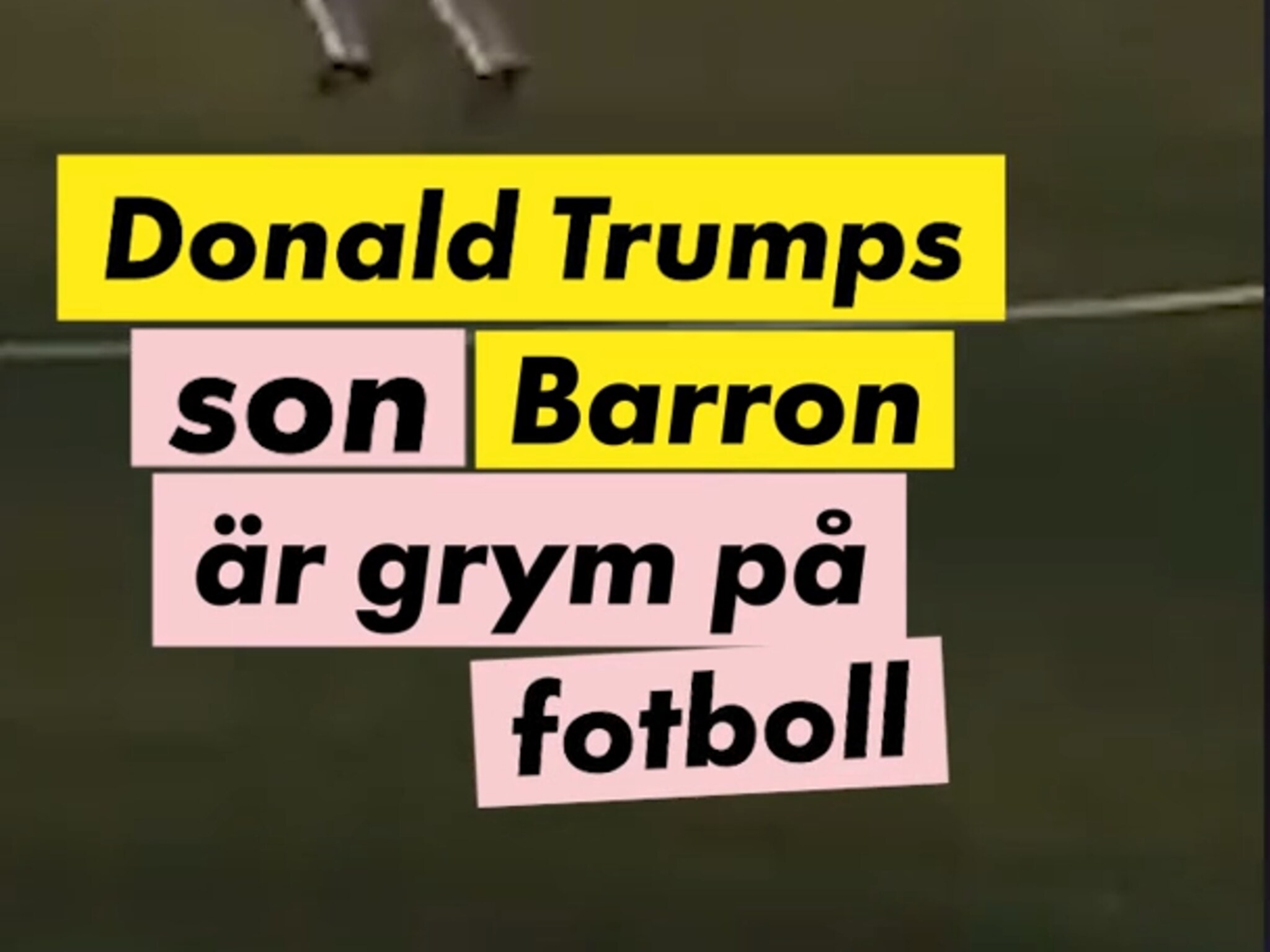 Donald Trump hyllar sonens fotbollstalang