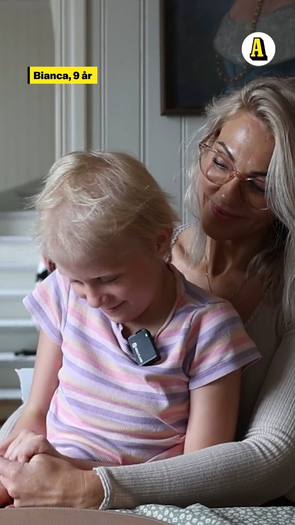 Bianca, 9, kämpar mot leukemi – tvillingsystern rakar av sig håret i stöd