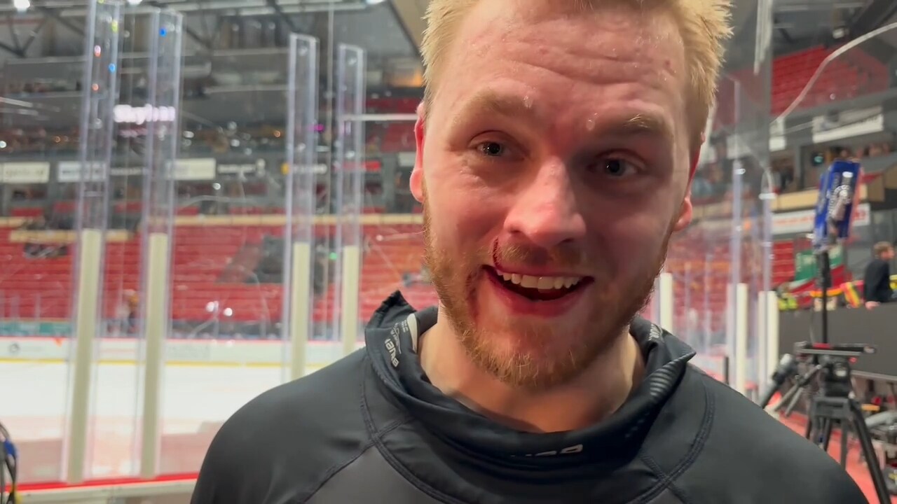 HockeyAllsvenskan: Hör Brynäs matchhjälte Karlis Cukste efter andra segern mot Djurgården
