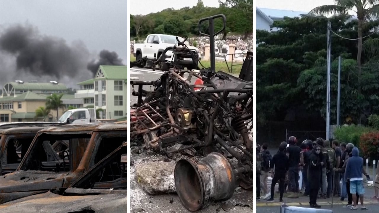 Se bilderna efter upploppen vid turistparadiset