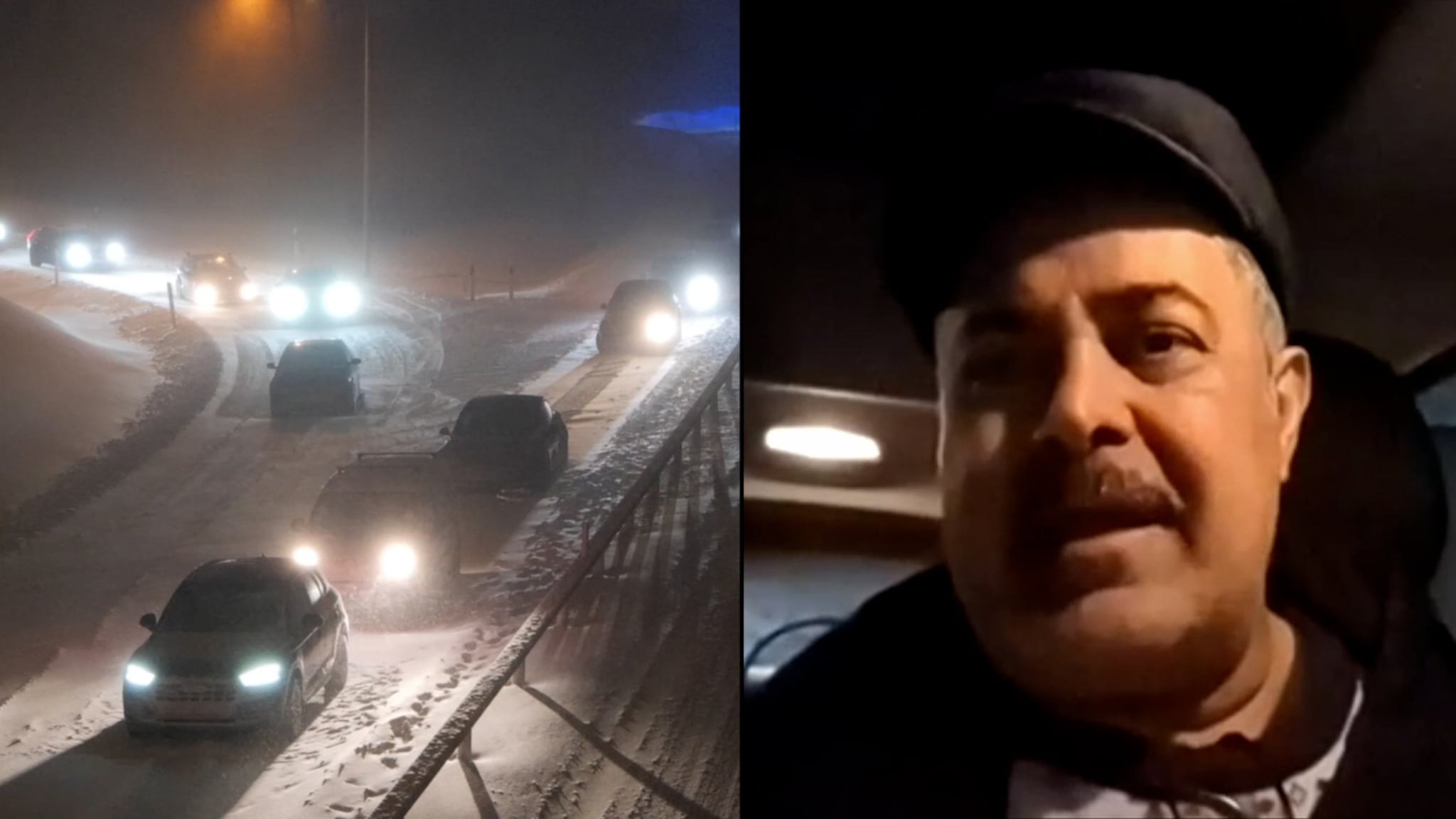 Alex, 54, fast i bilkö i över åtta timmar: Fått dricka snö