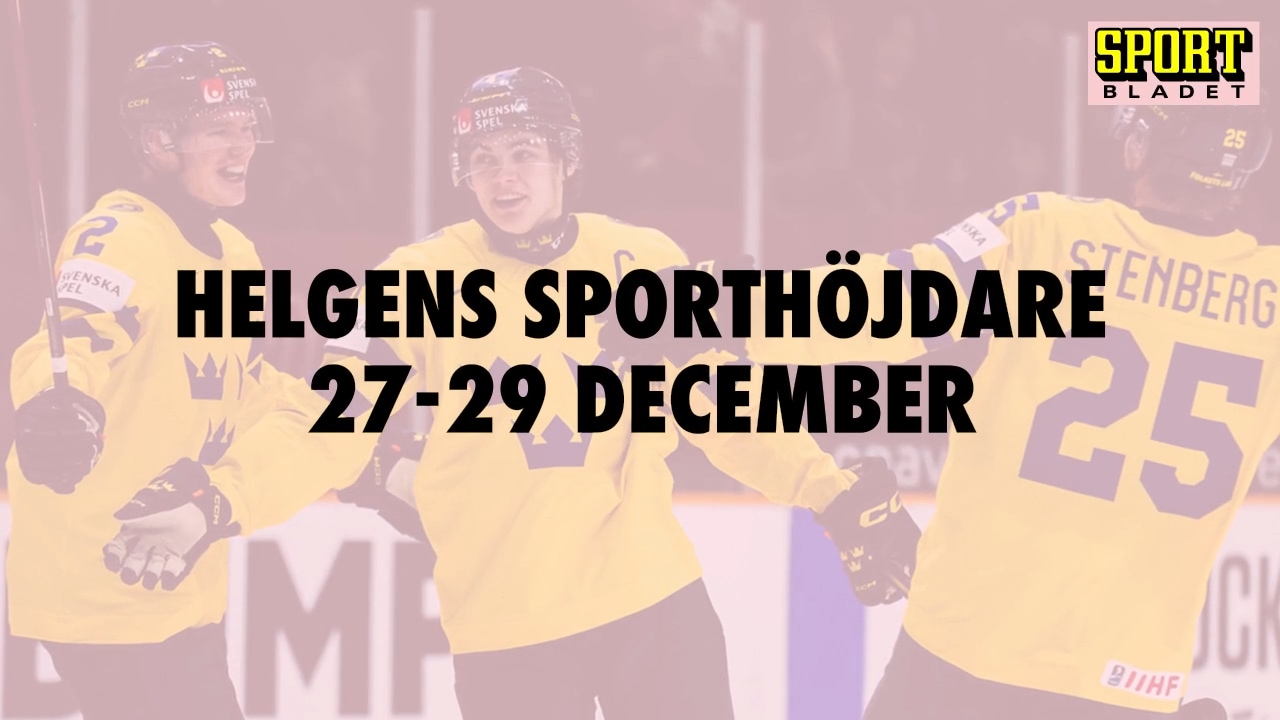 Här är helgens sporthöjdare 27-29 december