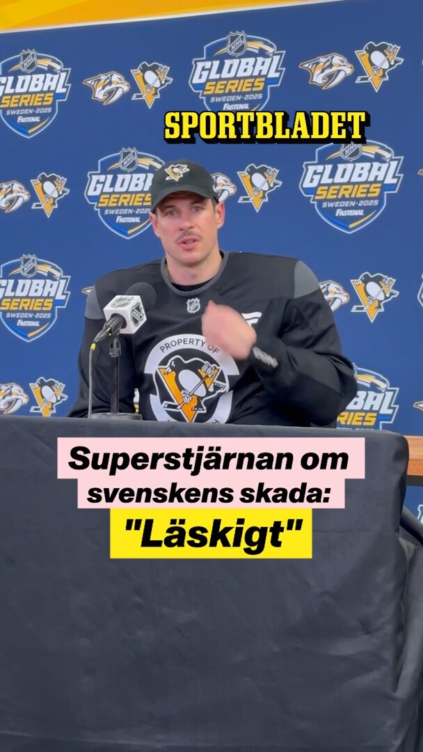 Crosby lider med svenske lagkamraten: "Läskig grej"