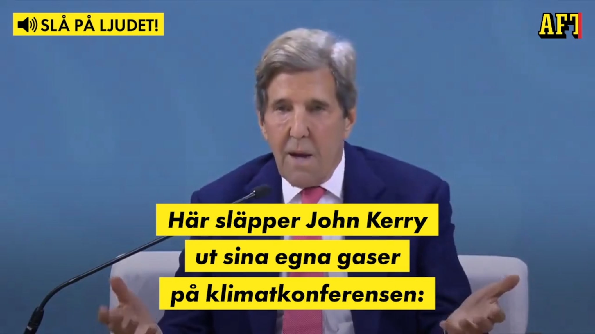 Här släpper John Kerry ut sina egna gaser – på klimatmötet