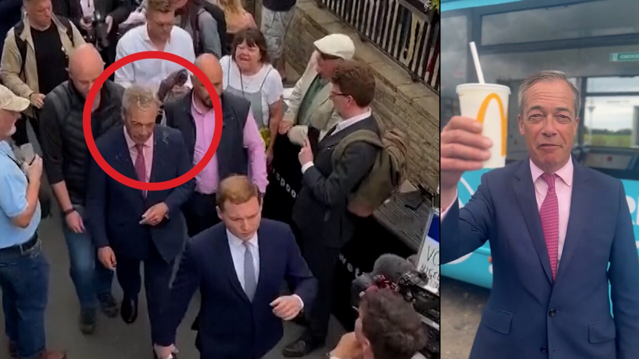 Farages svar efter milkshakeattacken: &ldquo;Min milkshake&hellip;&quot;