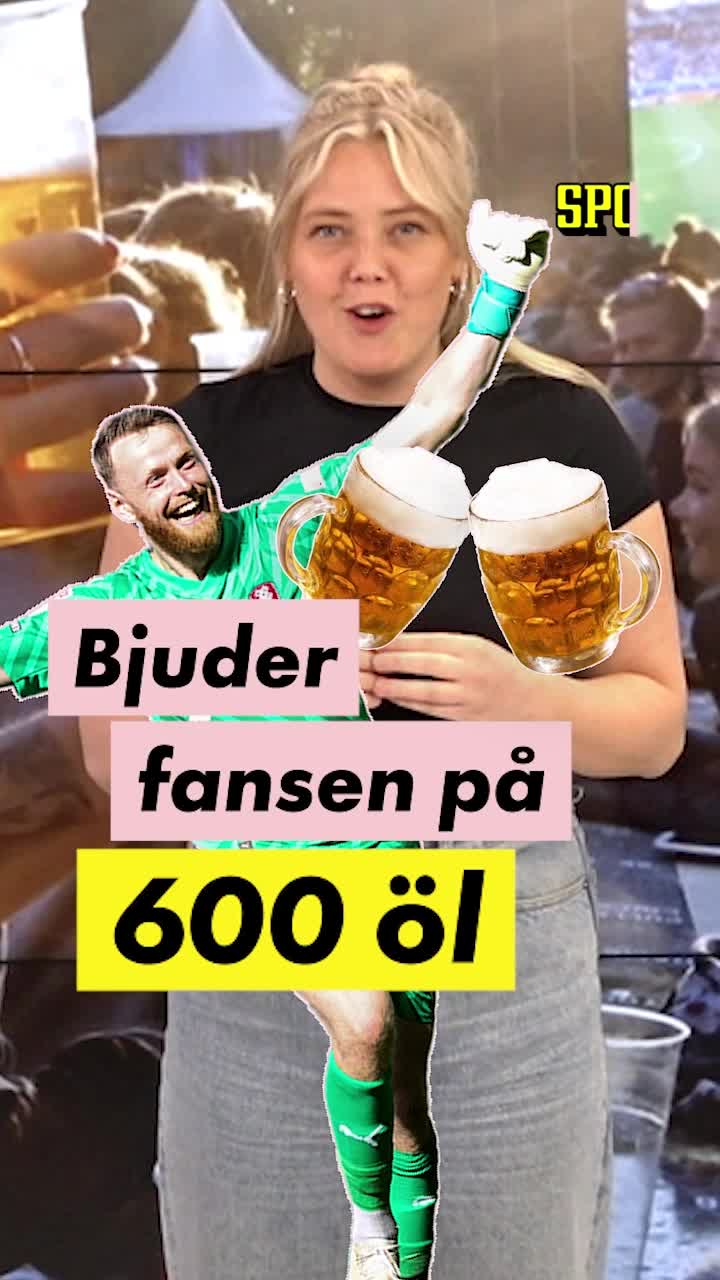 Viktor Johansson bjuder engelska fansen på öl