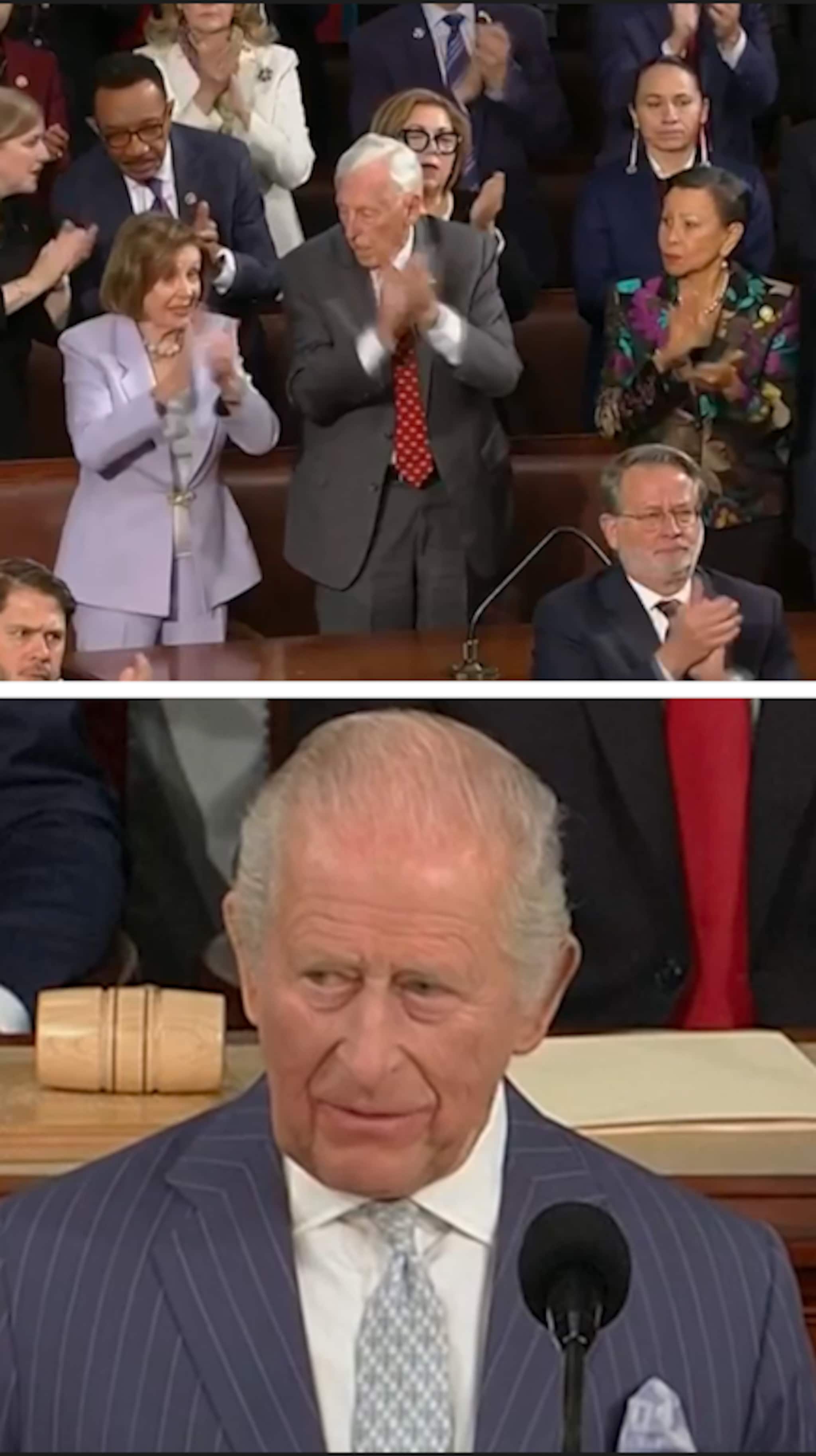 Kung Charles tokhyllas i USA – ovationer!