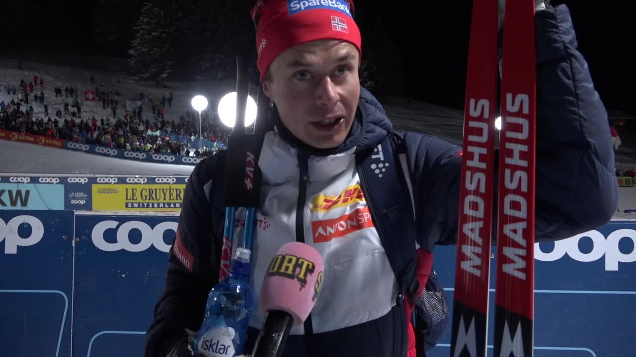 Harald Östberg Amundsen föll i sprinten