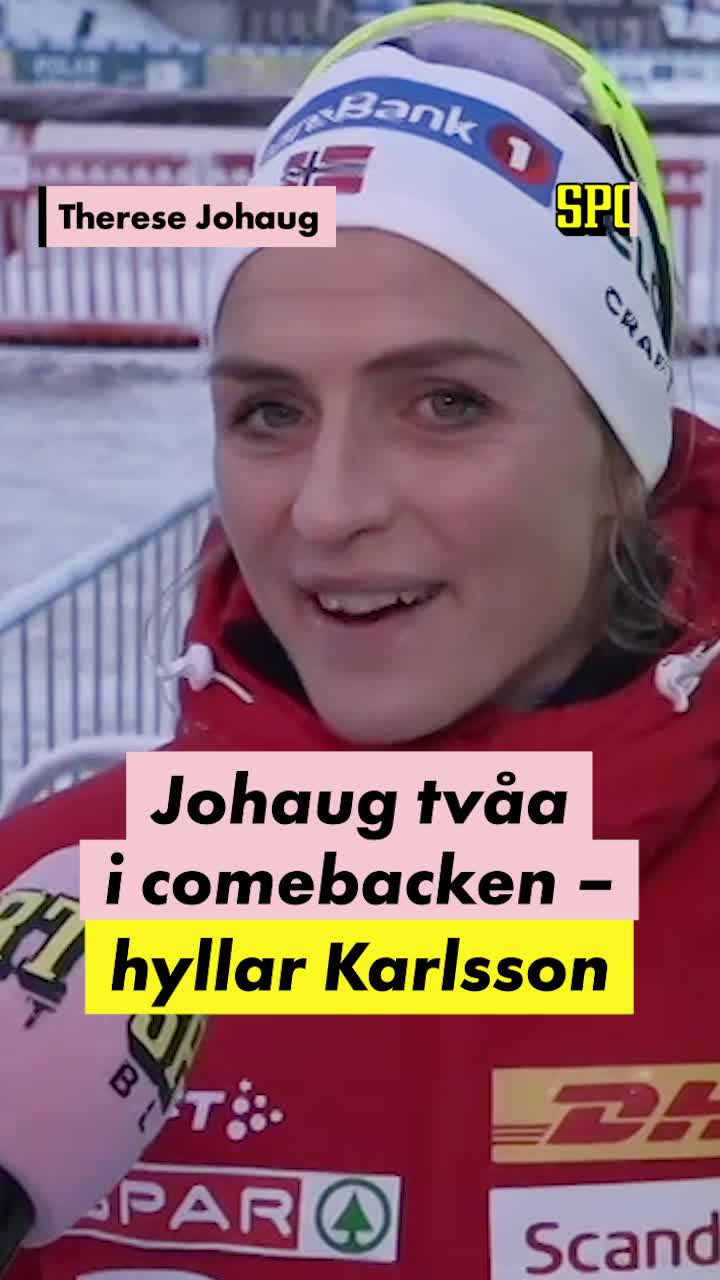 Therese Johaug tvåa i comebacken – hyllar Frida Karlsson
