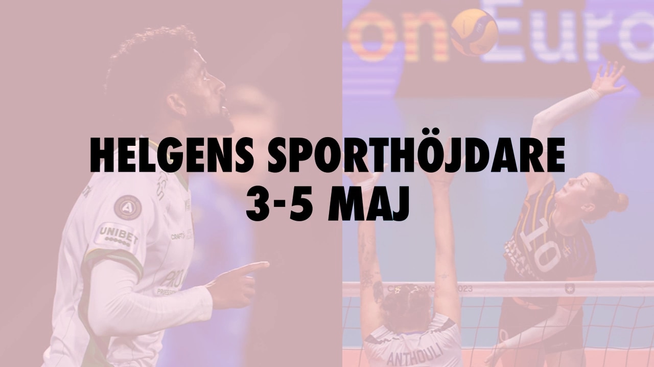 Här är helgens sporthöjdare 3-5 maj