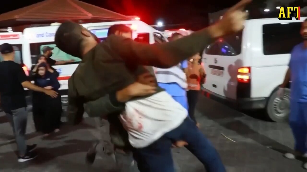 Här strömmar skadade människor in till sjukhuset