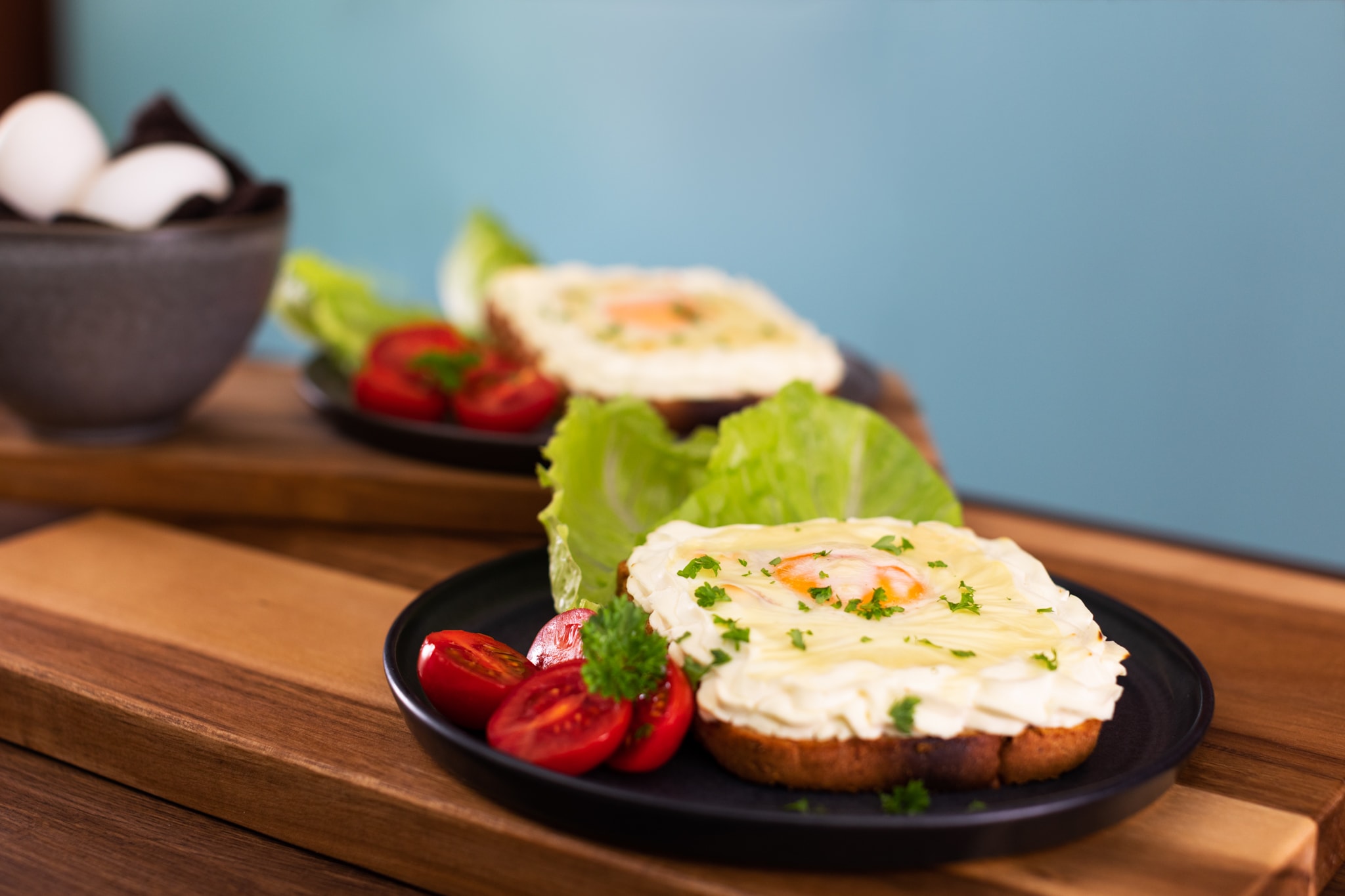 Lyxig varm frukostmacka