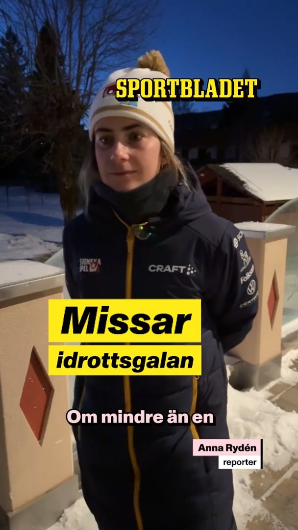 ”Tyvärr, det blir nog inget” – missar idrottsgalan