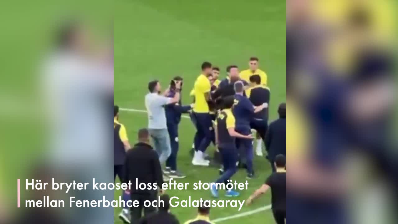 Se skandalscenerna efter stormötet i Turkiska ligan