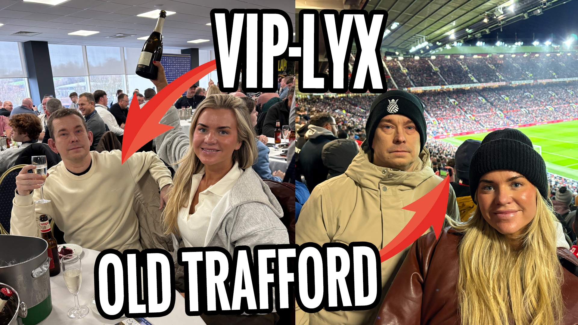 Fotbollsresan firar dubbelt: VIP-lyx i Leeds och ösregn på Old Trafford