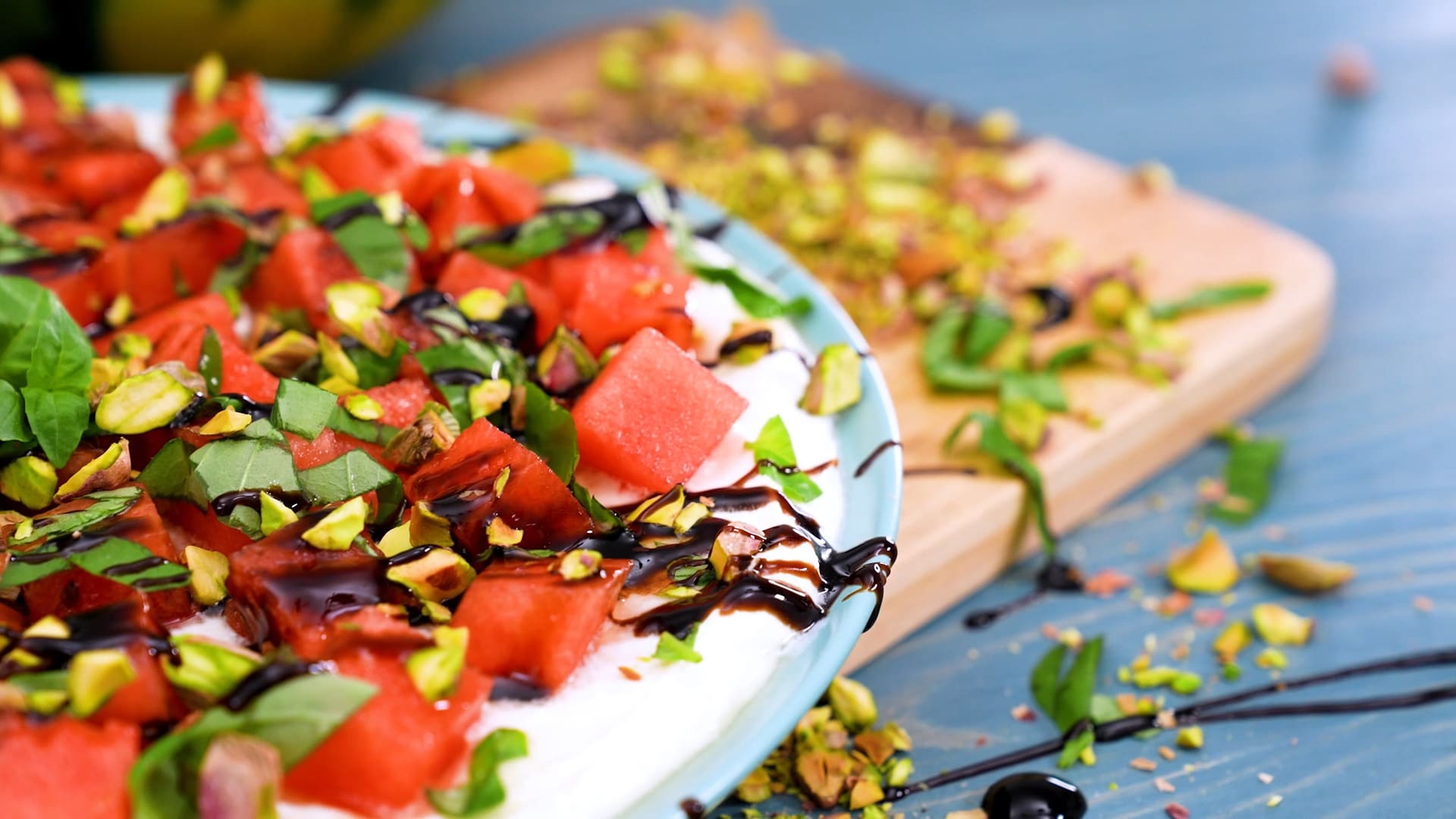 Vattenmelon med fetaostkräm