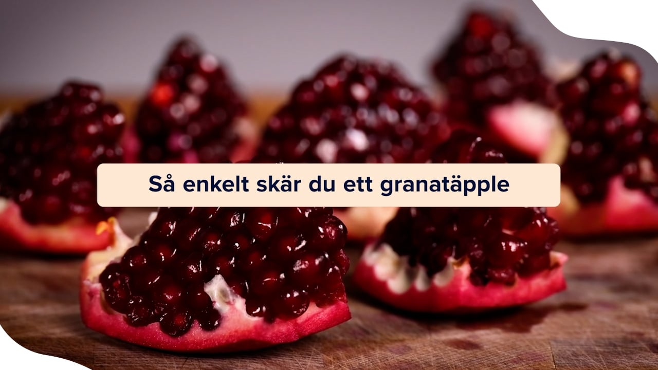 Så skär du granatäpple på ett enkelt sätt
