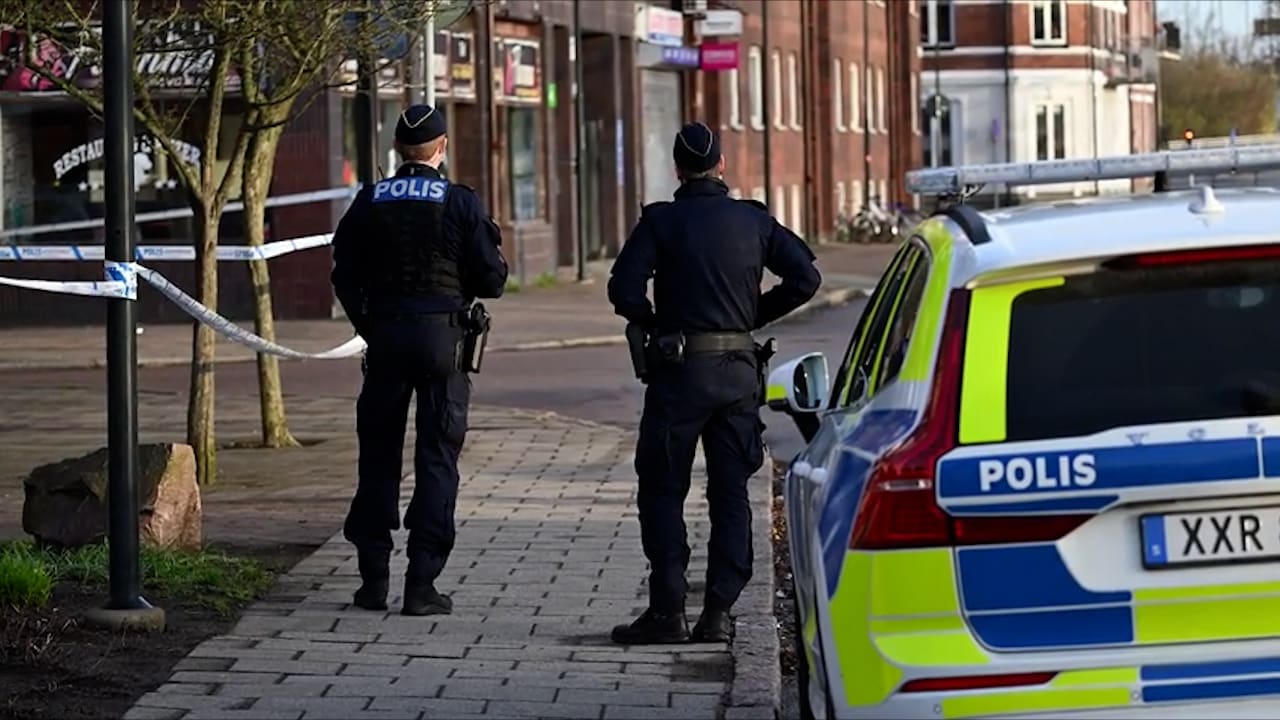 Här arbetar polisen efter nattens mord