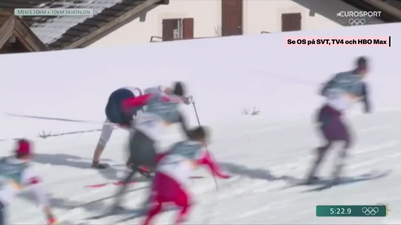 Svensken gör ett jättelopp – och Anger faller omkull