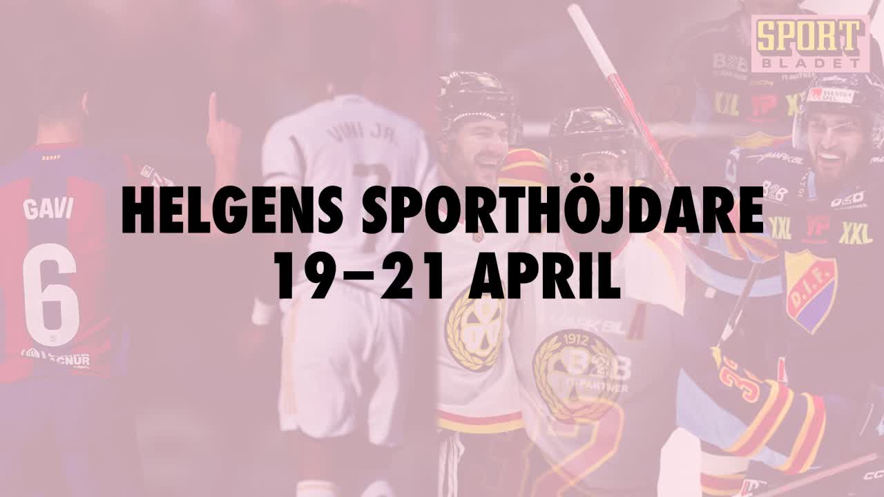 Här är helgens sporthöjdare 19-21 april