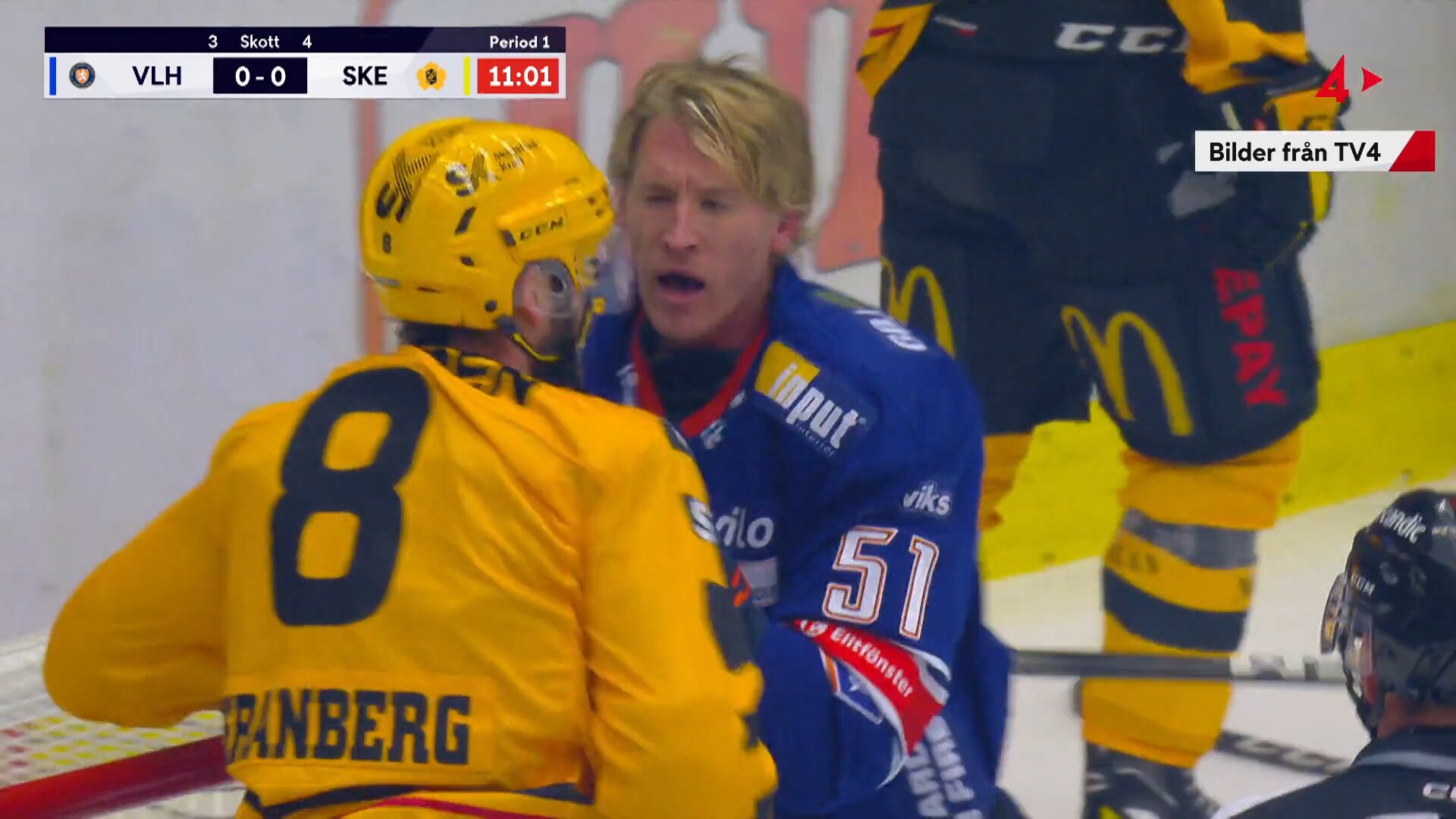 Stökigt mellan Växjö och Skellefteå – matchstraff efter slagasmål