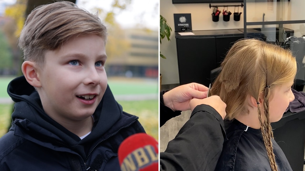Edin, 9, donerar sitt hår: "Vill hjälpa andra barn"