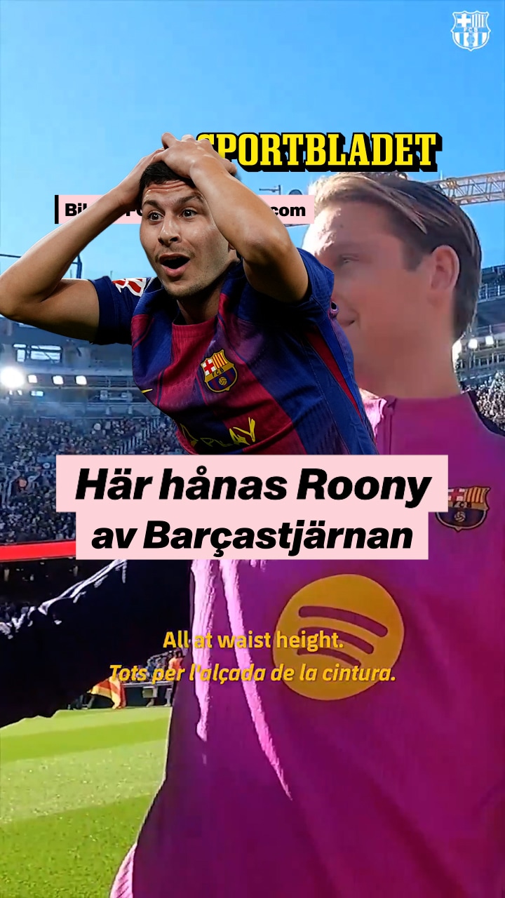 Här hånas Roony Bardghji – av lagkamraten i Barcelona