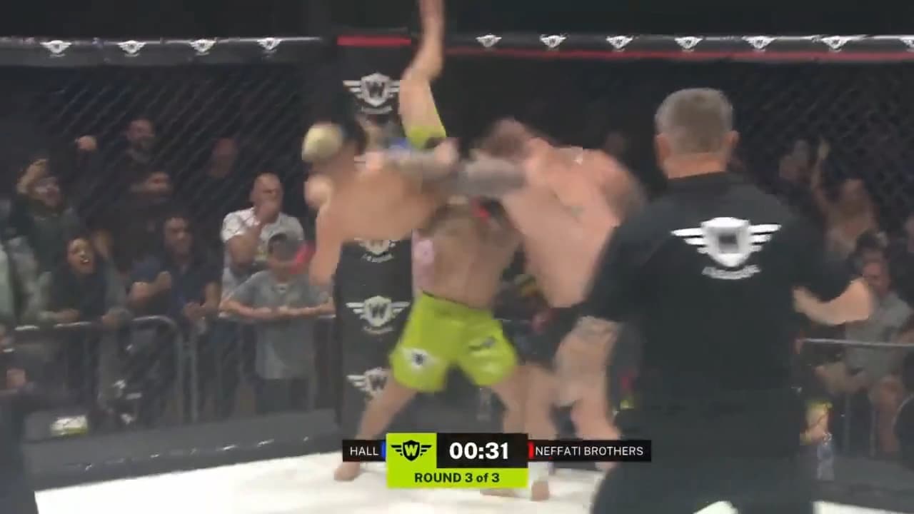 Världens starkaste man knockar tvillingarna i MMA-fajt