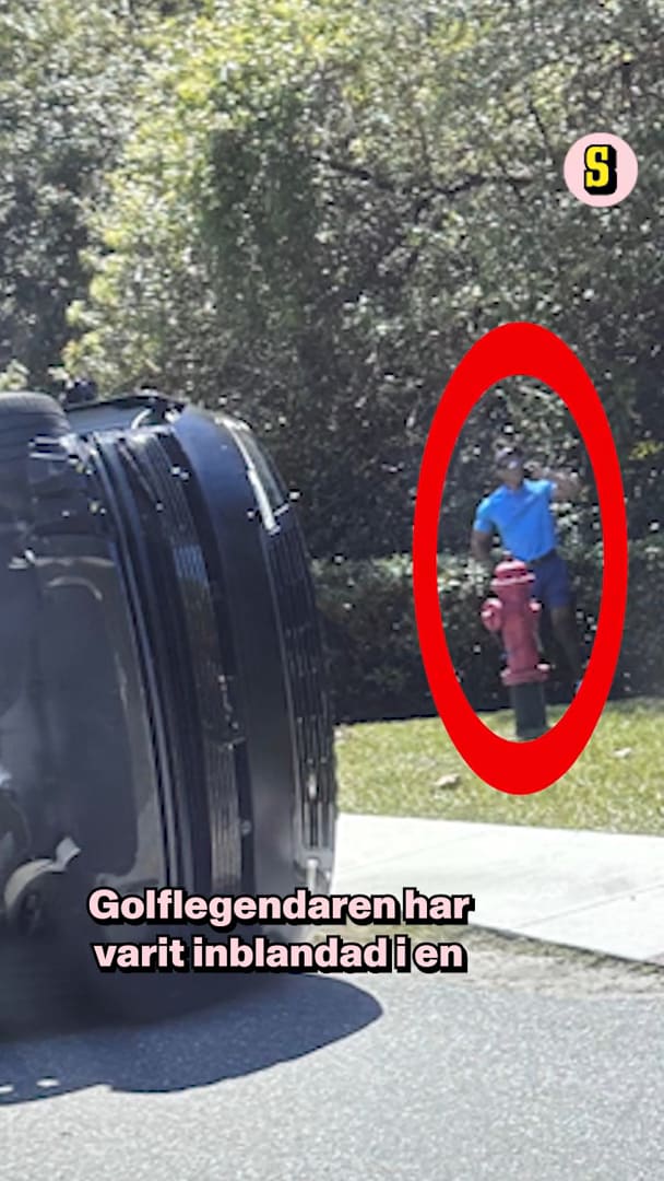 Tiger Woods gripen efter bilkrasch