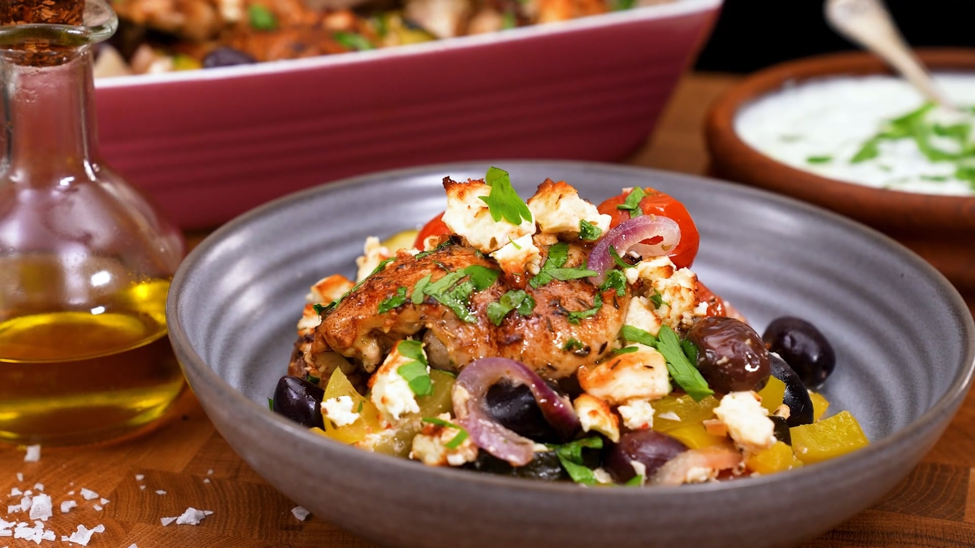 Grekisk kyckling i ugn