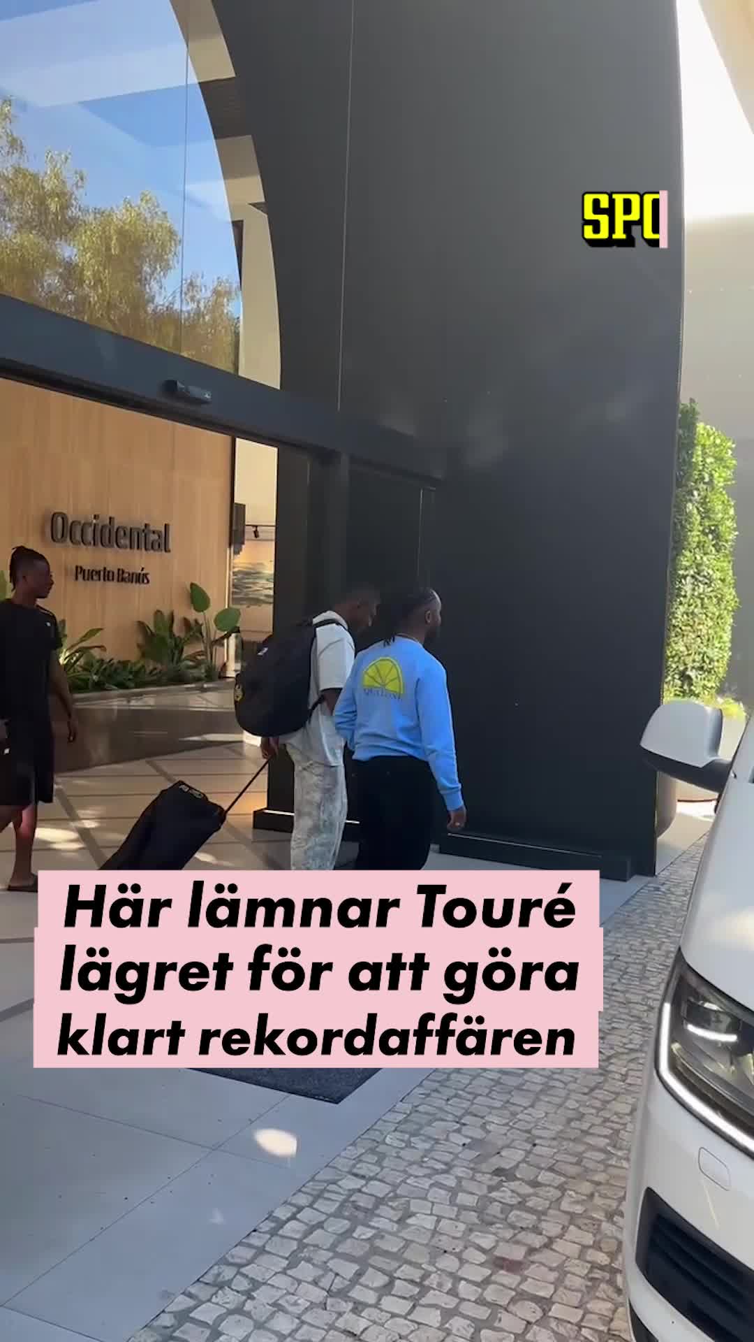 Här lämnar Touré Bajens läger i Marbella
