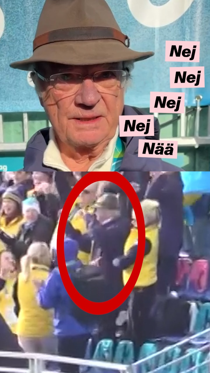 Kungen dansar på läktaren (?)