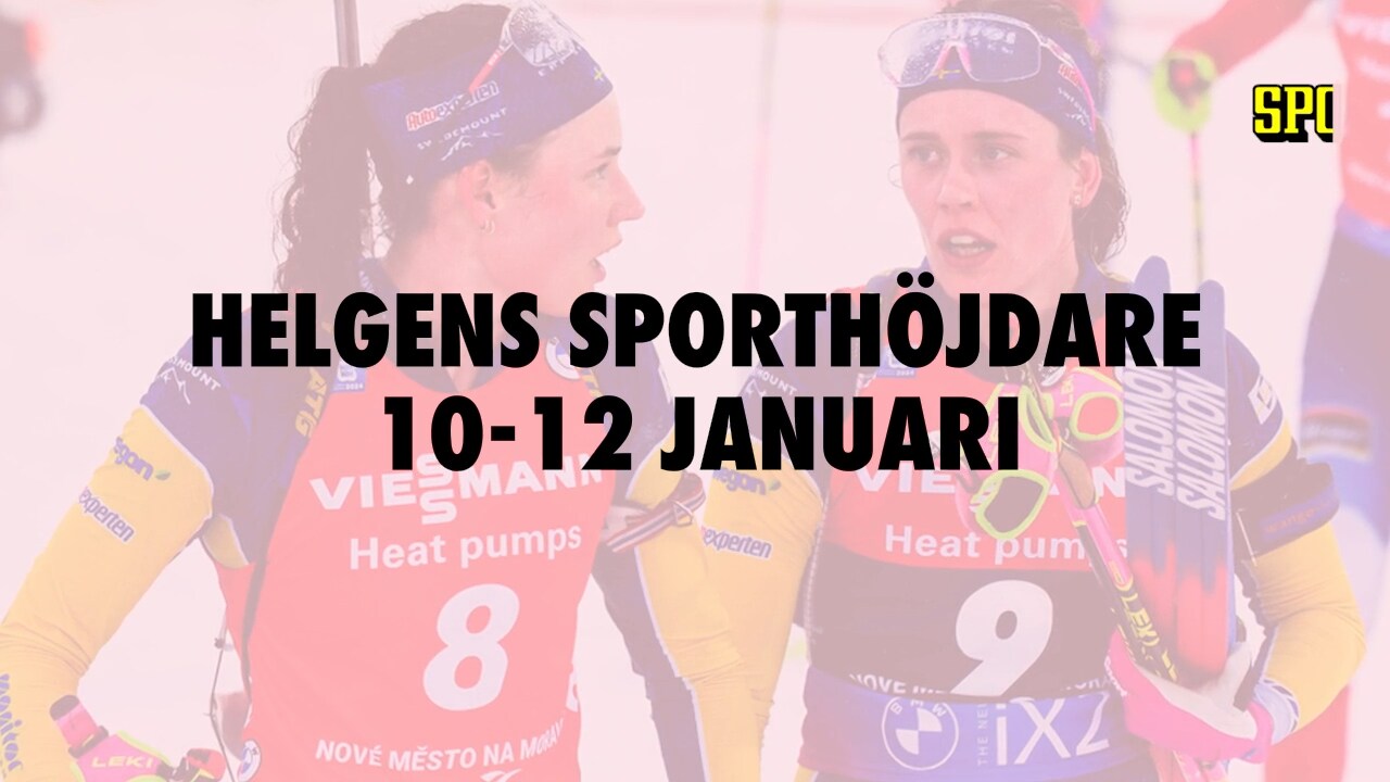 Här är helgens sporthöjdare 10-12 januari