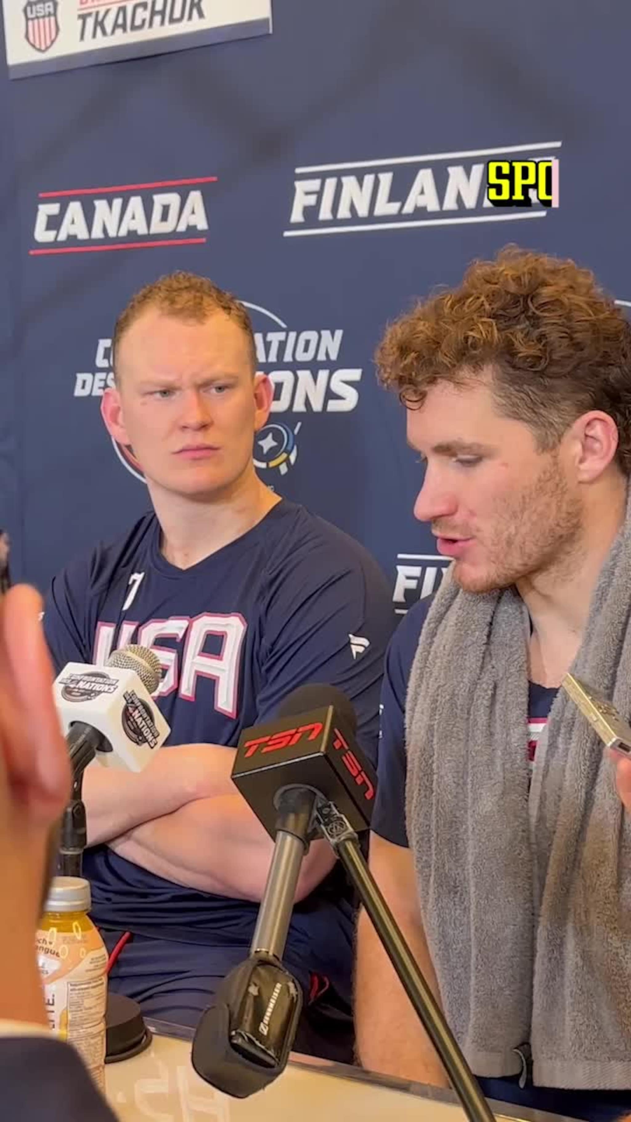 Bröderna Tkachuk om fighten mot Kanada