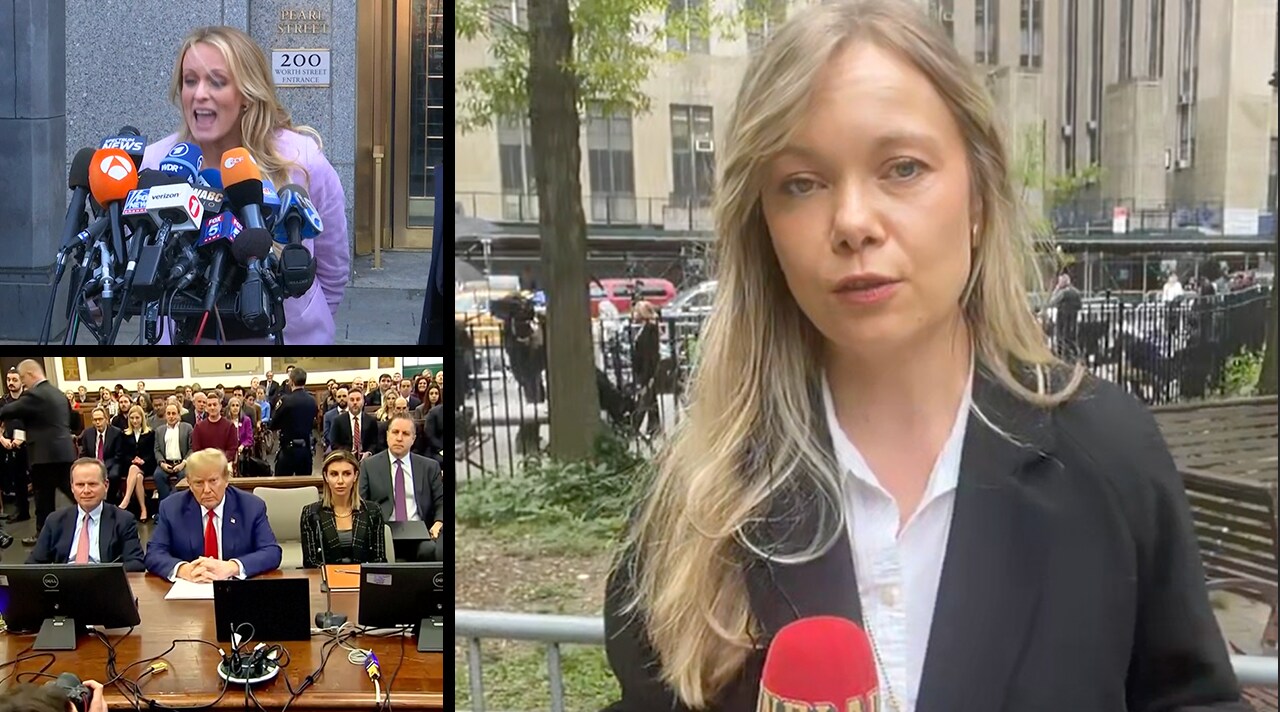 Stormy Daniels vittnar mot Trump - “Hård stämning i rätten”