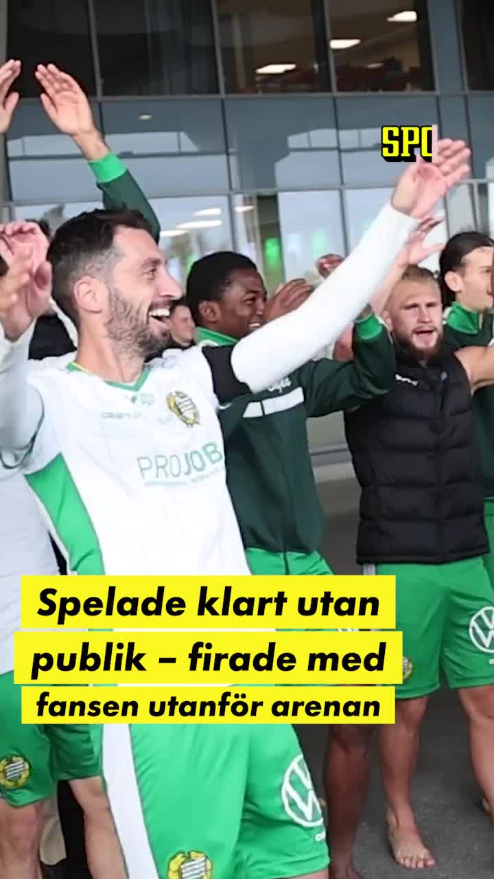 Vann inför tomma läktare – firade med fansen utanför