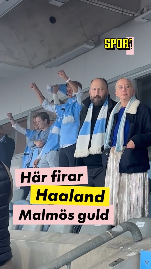 Här firar Haaland Malmös SM-guld