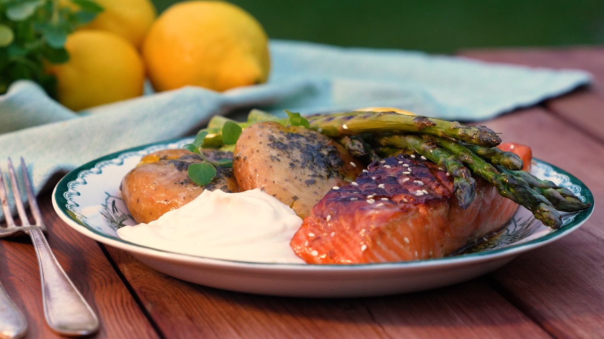 Grillad lax med glaze